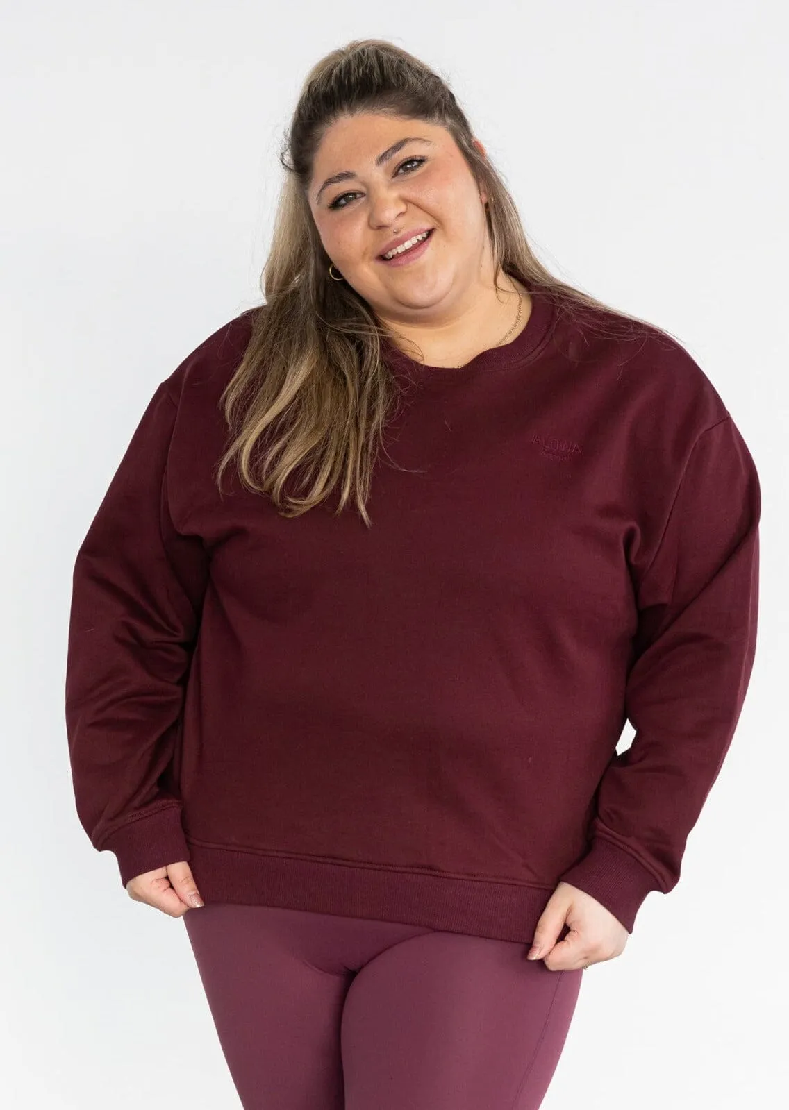 Maya Oversized Crewneck Burgundy