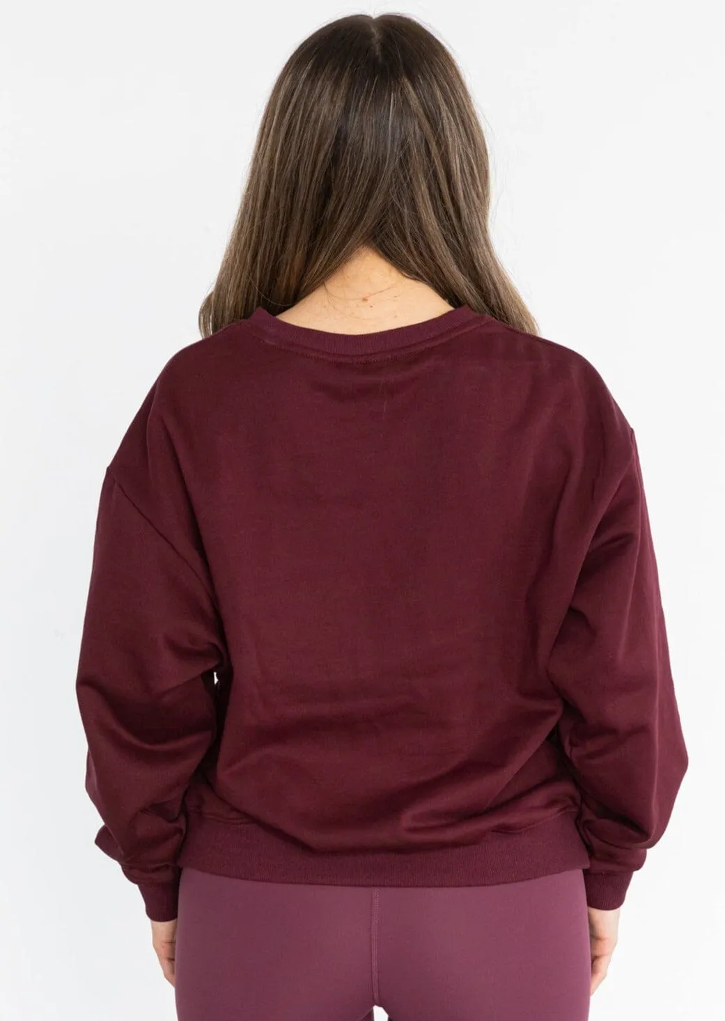 Maya Oversized Crewneck Burgundy