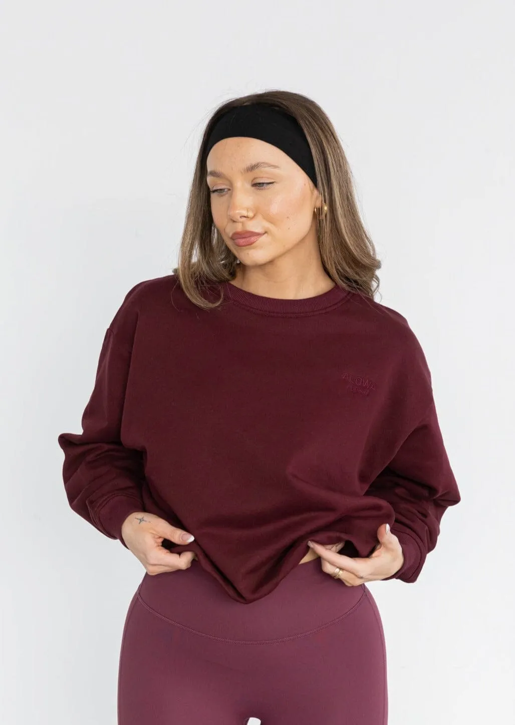 Maya Oversized Crewneck Burgundy