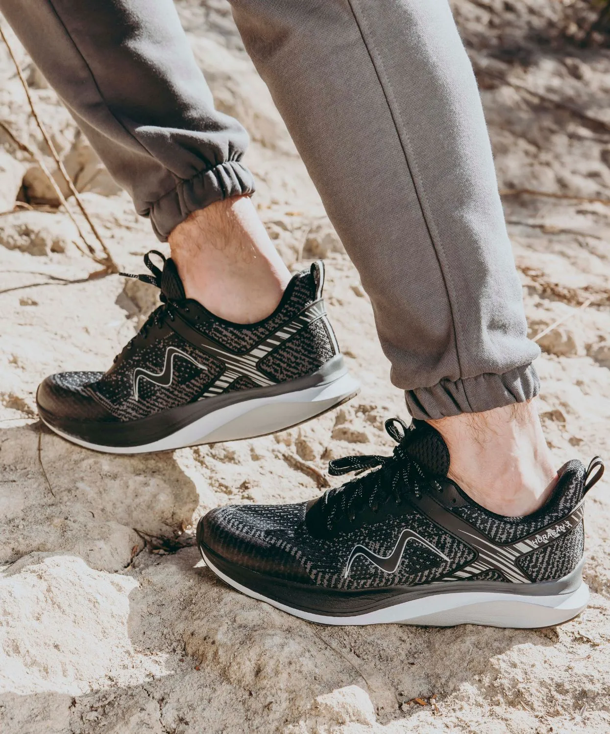 MBT Huracan 3 Lace Up Black Mens Sneakers