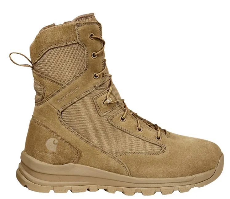 MEN'S CARHARTT GILMORE WATERPROOF 8-INCH SIDE ZIP BOOT | KLONDIKE KHAKI