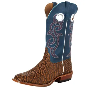 MENS HORSEPOWER BLUE JEANS/COGNAC ELEPRINT BOOT