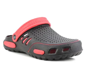 Mens Lightweight EVA Beach Clogs Summer Breathable Kitchen Garden Hospital Nurse Pool Water Shoe Mules Sandals  Black Red