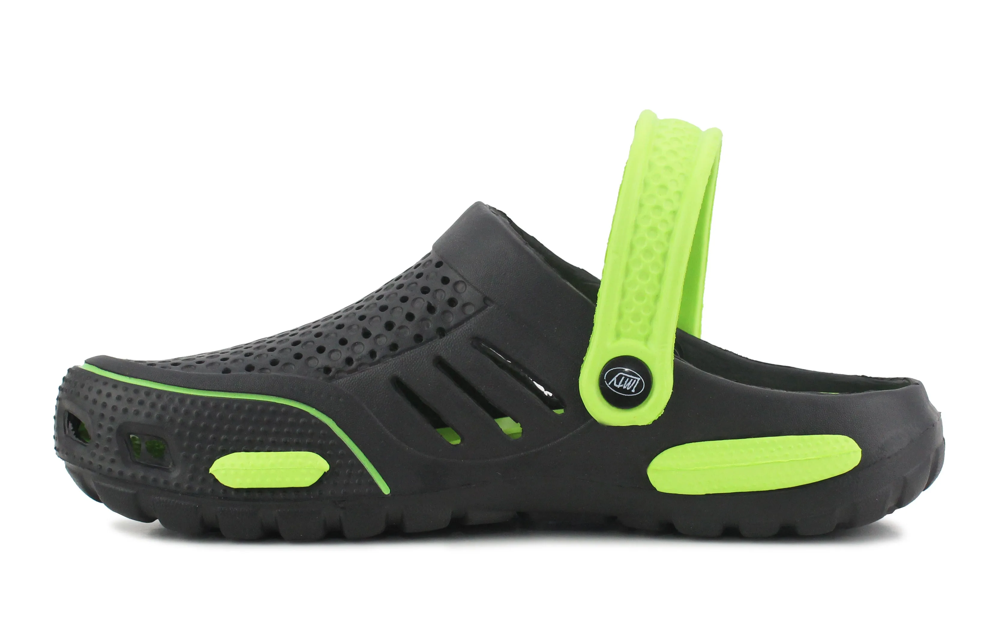 Mens Lightweight EVA Beach Clogs Summer Breathable Kitchen Garden Hospital Nurse Pool Water Shoe Mules Sandals Black/Green