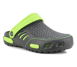 Mens Lightweight EVA Beach Clogs Summer Breathable Kitchen Garden Hospital Nurse Pool Water Shoe Mules Sandals Black/Green
