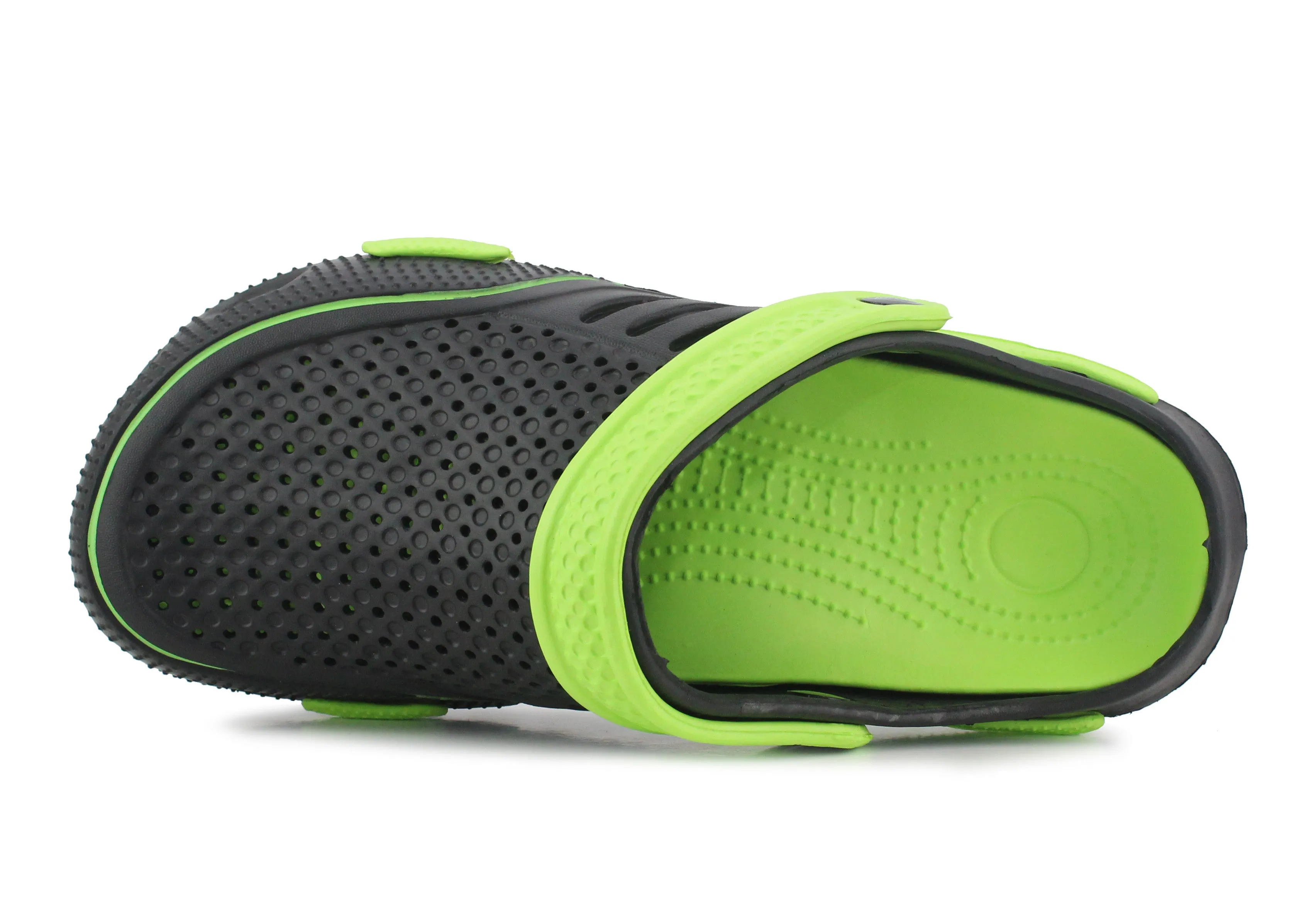 Mens Lightweight EVA Beach Clogs Summer Breathable Kitchen Garden Hospital Nurse Pool Water Shoe Mules Sandals Black/Green
