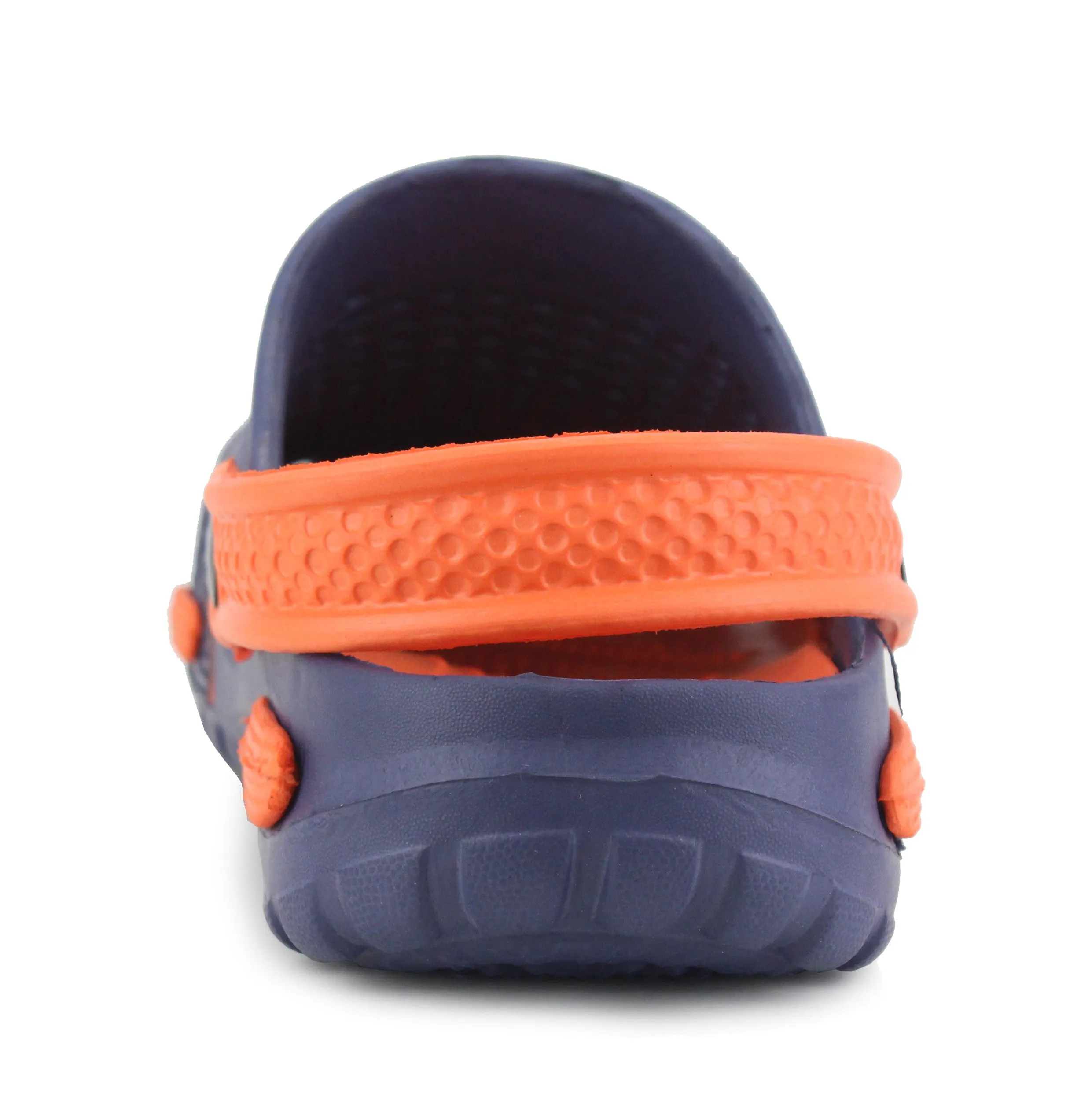 Mens Lightweight EVA Beach Clogs Summer Breathable Kitchen Garden Hospital Nurse Pool Water Shoe Mules Sandals Navy Orange