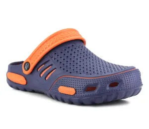 Mens Lightweight EVA Beach Clogs Summer Breathable Kitchen Garden Hospital Nurse Pool Water Shoe Mules Sandals Navy Orange