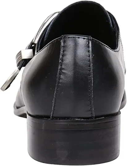 Men's Metal Tip Buckle Western Loafers