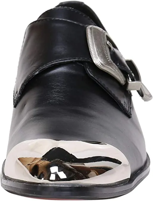 Men's Metal Tip Buckle Western Loafers