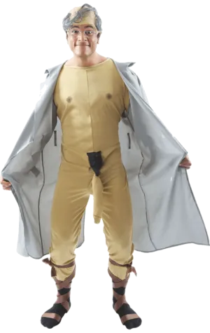 Mens Old Man Flasher Stag Costume