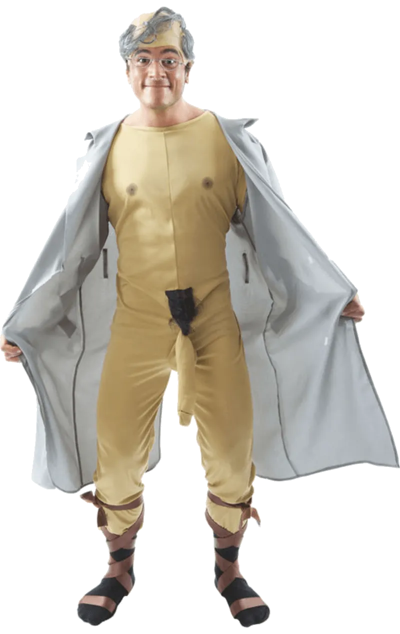 Mens Old Man Flasher Stag Costume