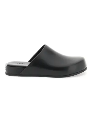 Men's Salvatore Smooth Leather Clogs in Black | Size 7 | 0220880766221