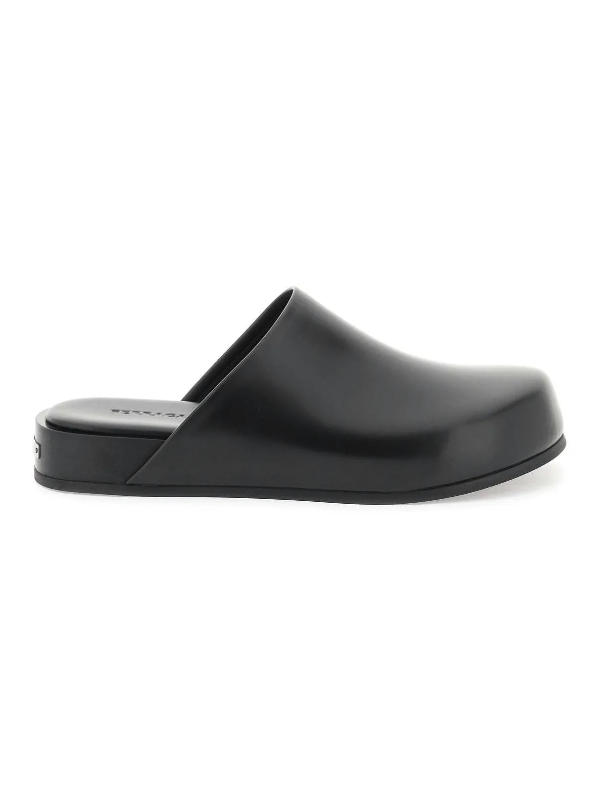 Men's Salvatore Smooth Leather Clogs in Black | Size 7 | 0220880766221