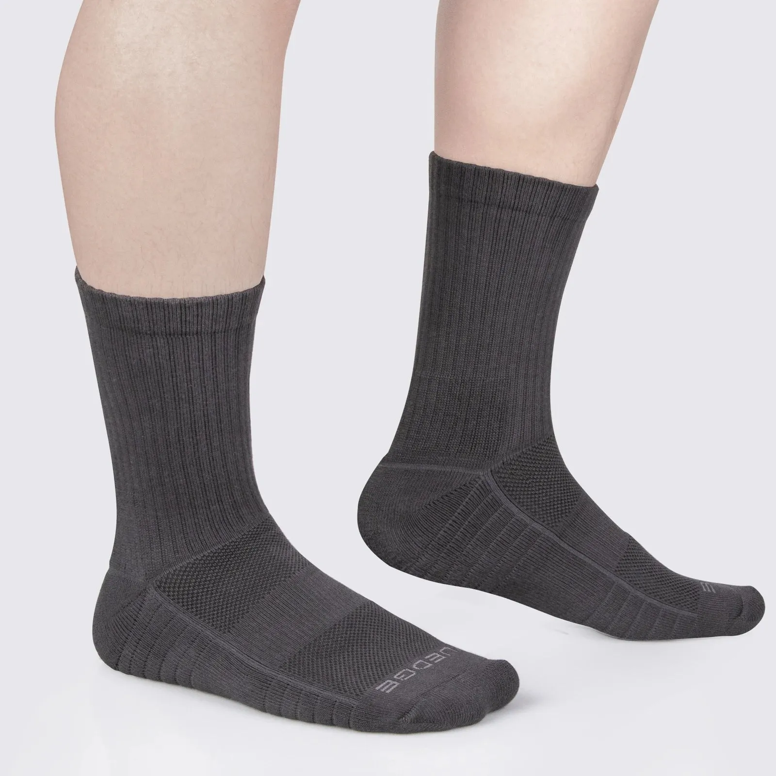 Men's Thick Breathable Cotton Cushion Crew Socks - Ideal for Outdoor Sports, Hiking, Trekking, and Work Boots