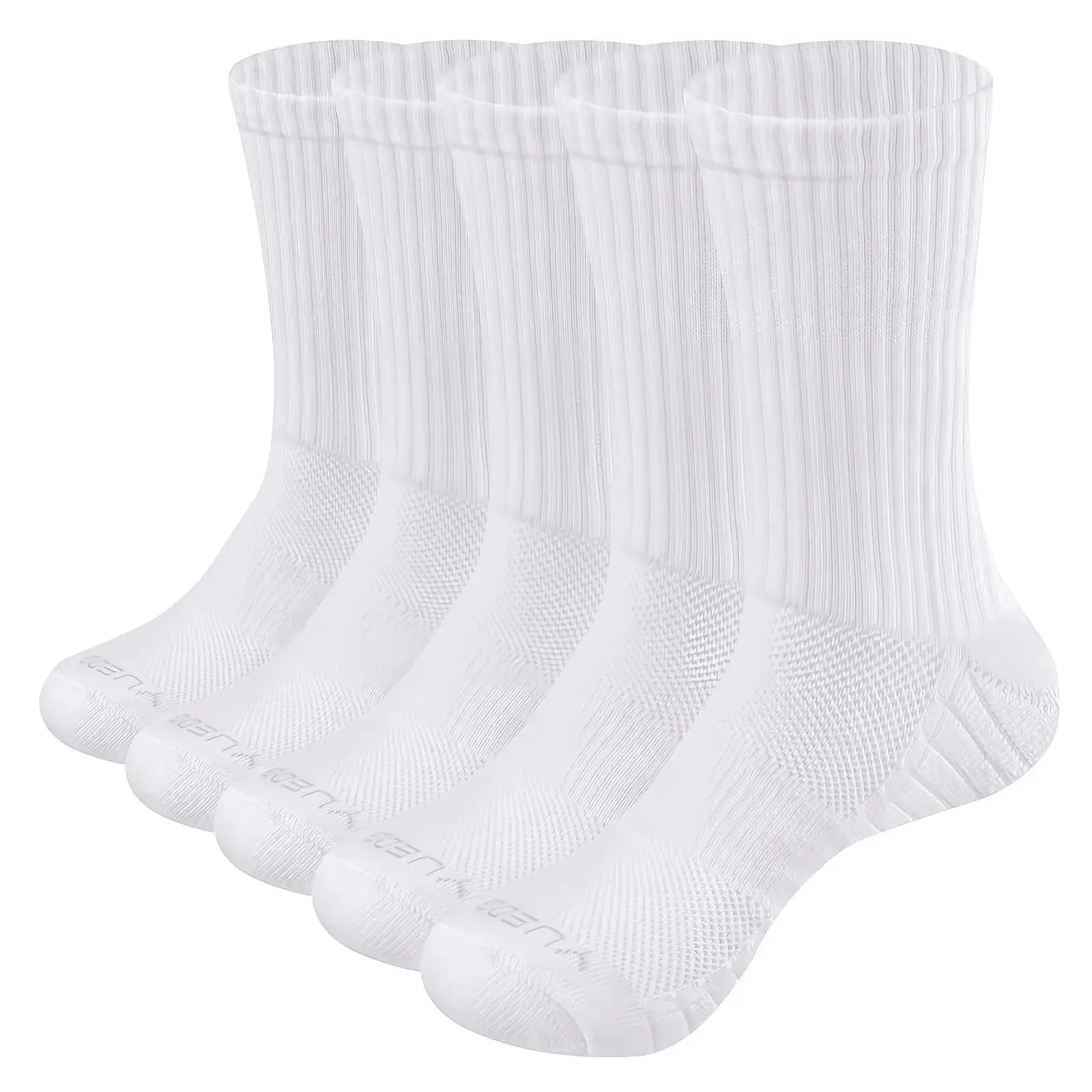 Men's Thick Breathable Cotton Cushion Crew Socks - Ideal for Outdoor Sports, Hiking, Trekking, and Work Boots
