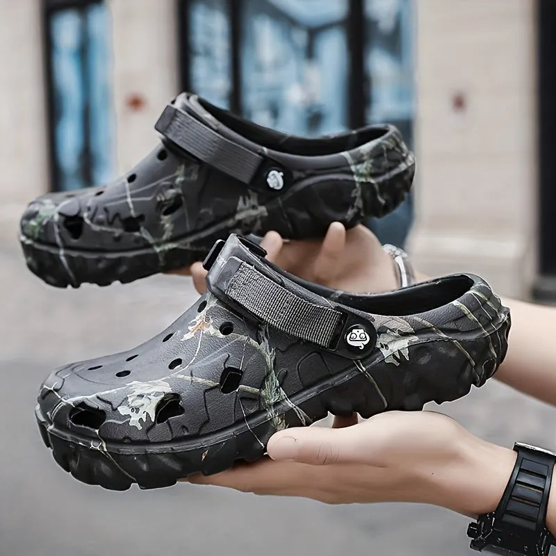 Men's Trendy Comfortable EVA Clogs, Breathable Non-slip Wear-resistant Clogs For Indoor Outdoor Garden Beach