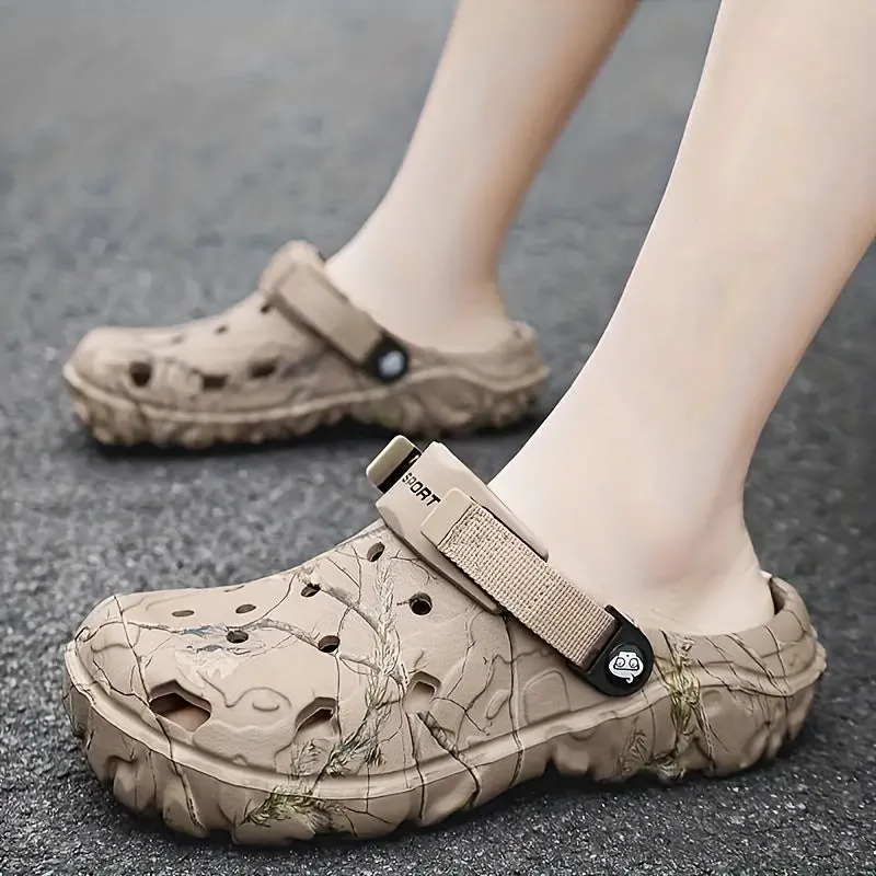 Men's Trendy Comfortable EVA Clogs, Breathable Non-slip Wear-resistant Clogs For Indoor Outdoor Garden Beach