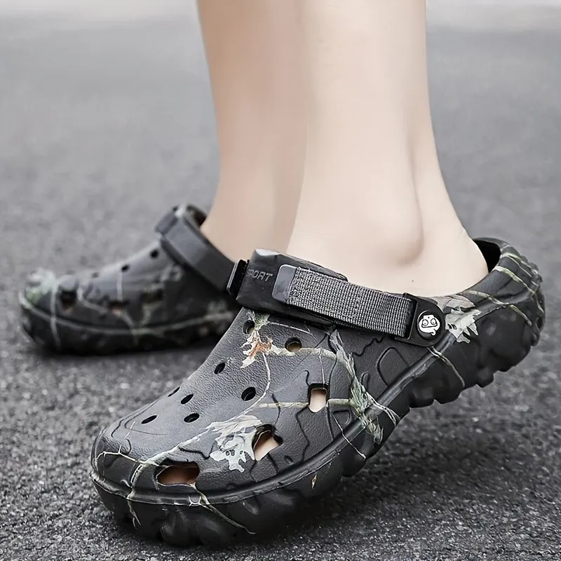 Men's Trendy Comfortable EVA Clogs, Breathable Non-slip Wear-resistant Clogs For Indoor Outdoor Garden Beach