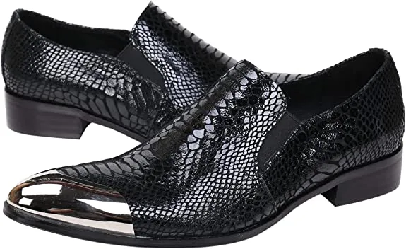 Men's Western Dress Loafers Graphic Print