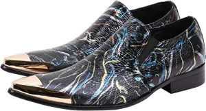 Men's Western Dress Loafers Graphic Print