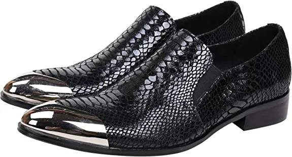 Men's Western Dress Loafers Graphic Print