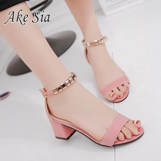 metal String Bead  Women Sandals Open Toe shoes