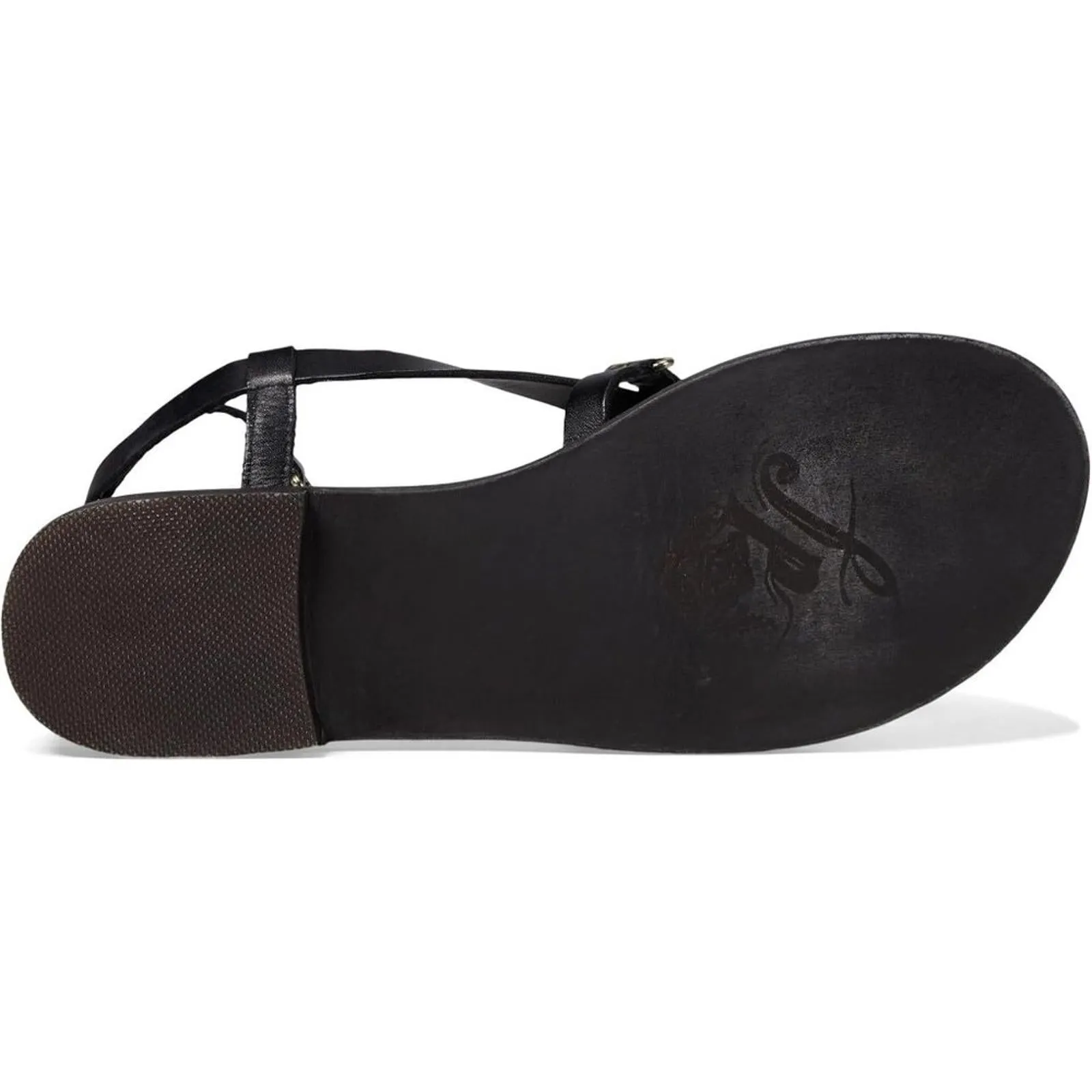 Midas Touch Black Leather Strappy Sandals