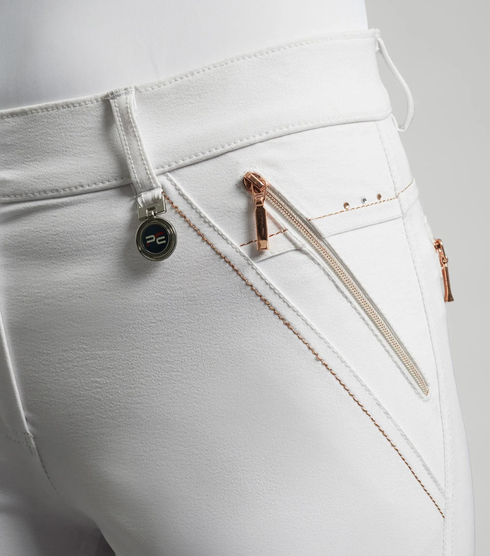 Milliania Ladies Full Seat Gel Competition Breeches White