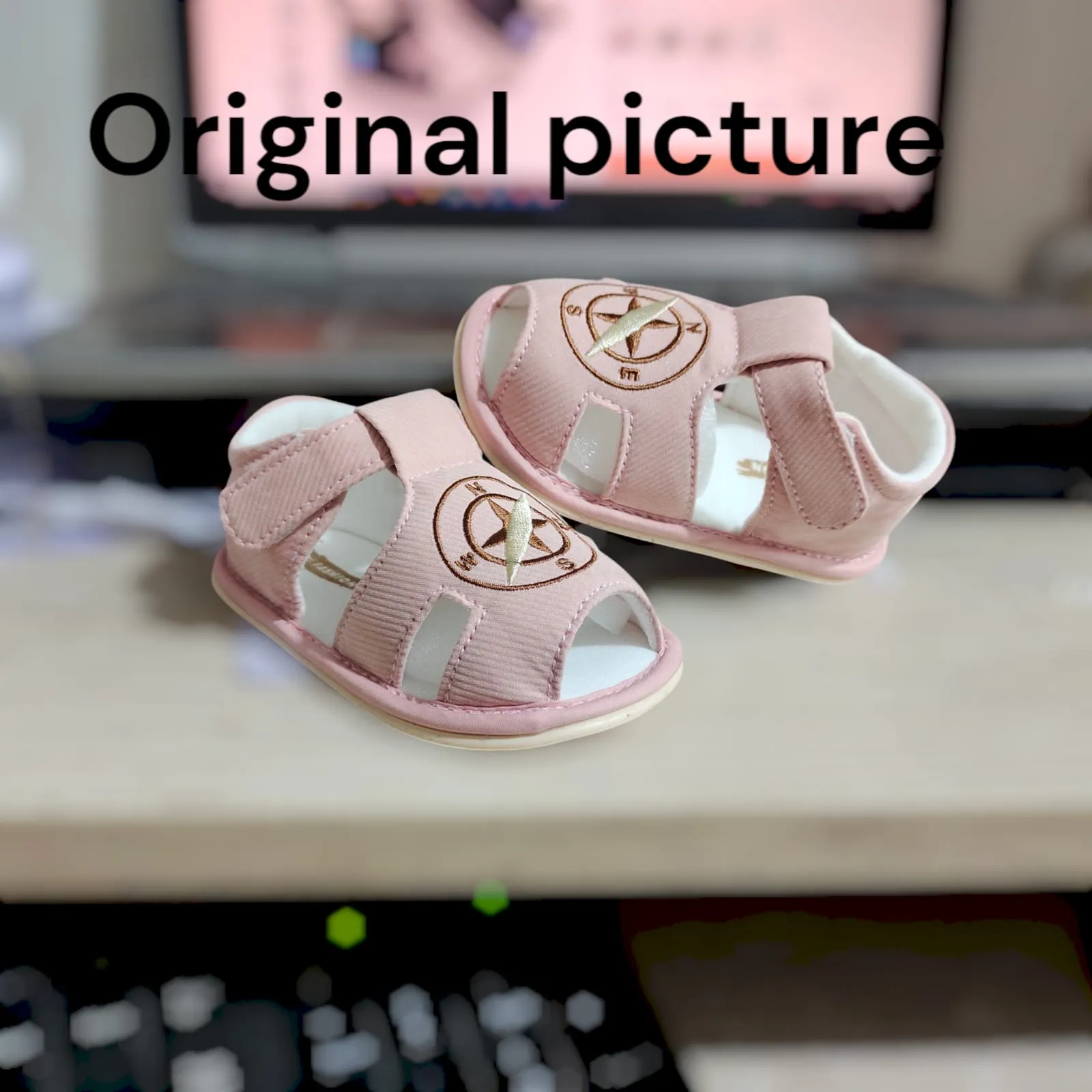 Pink Sandals with Velcro Straps