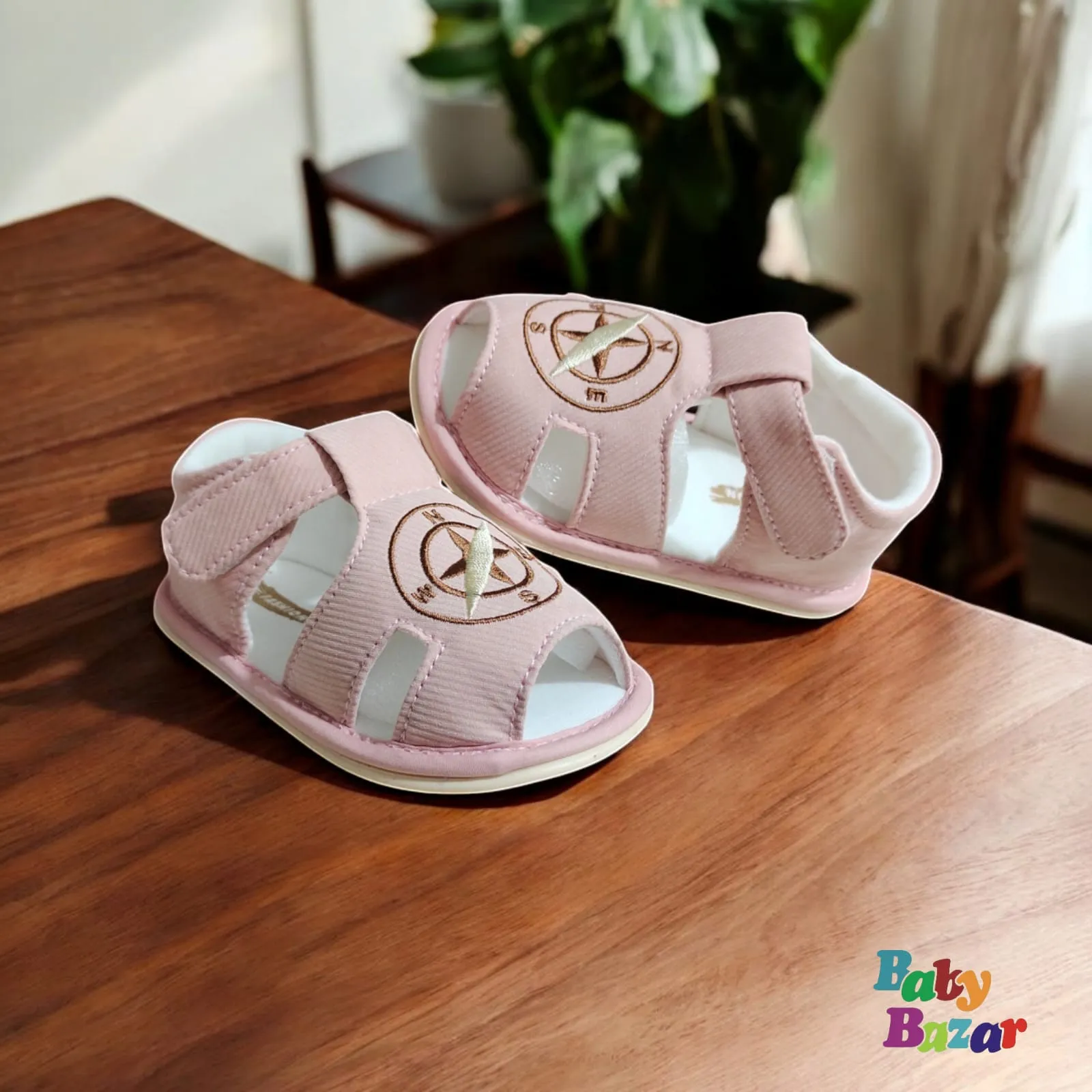 Pink Sandals with Velcro Straps