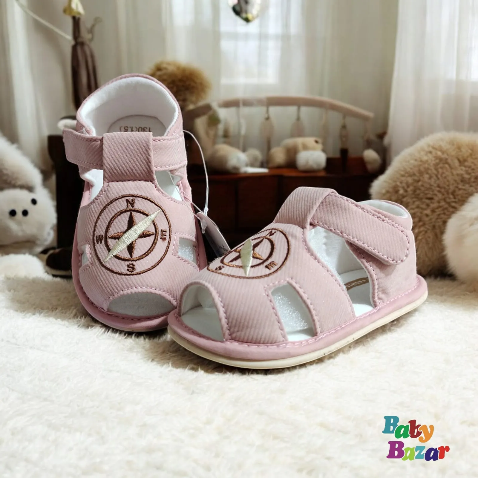 Pink Sandals with Velcro Straps