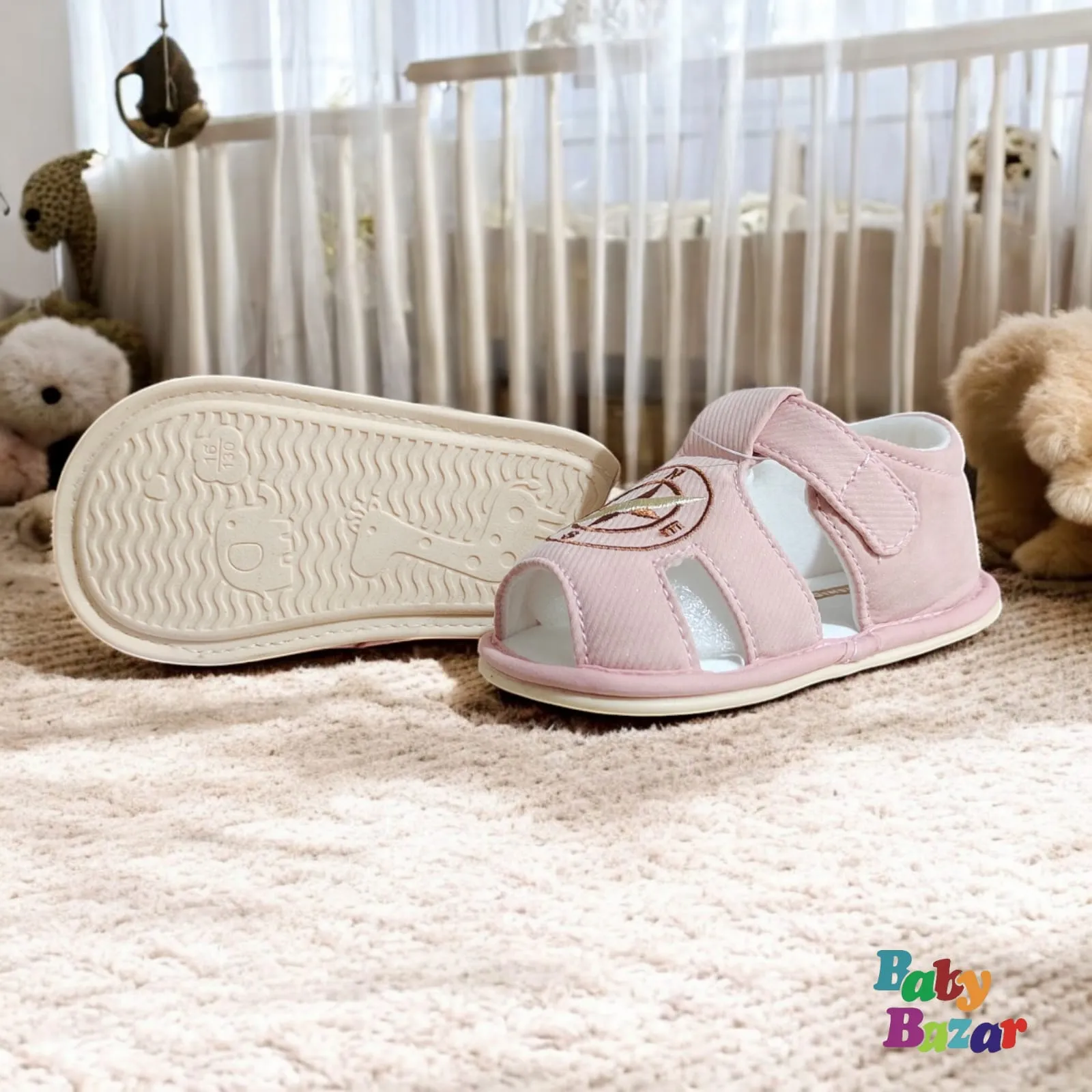 Pink Sandals with Velcro Straps