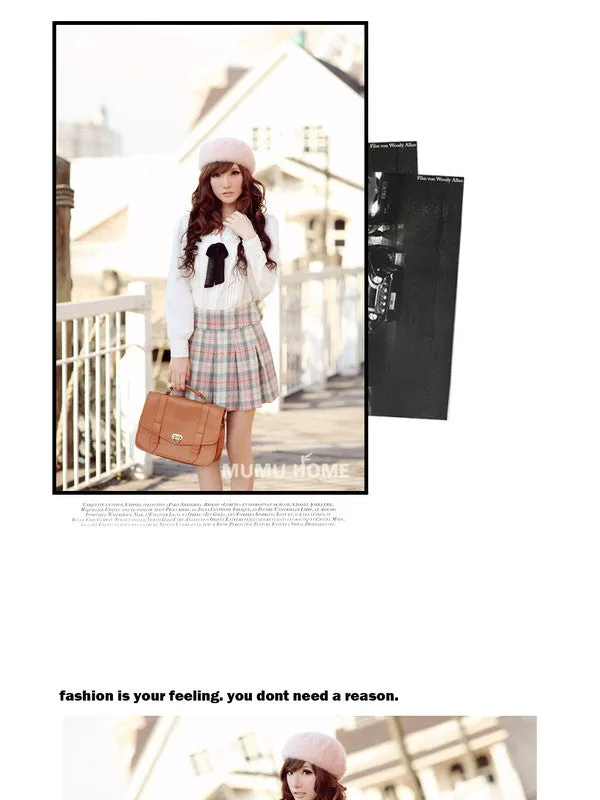 punctual in plaid skirt