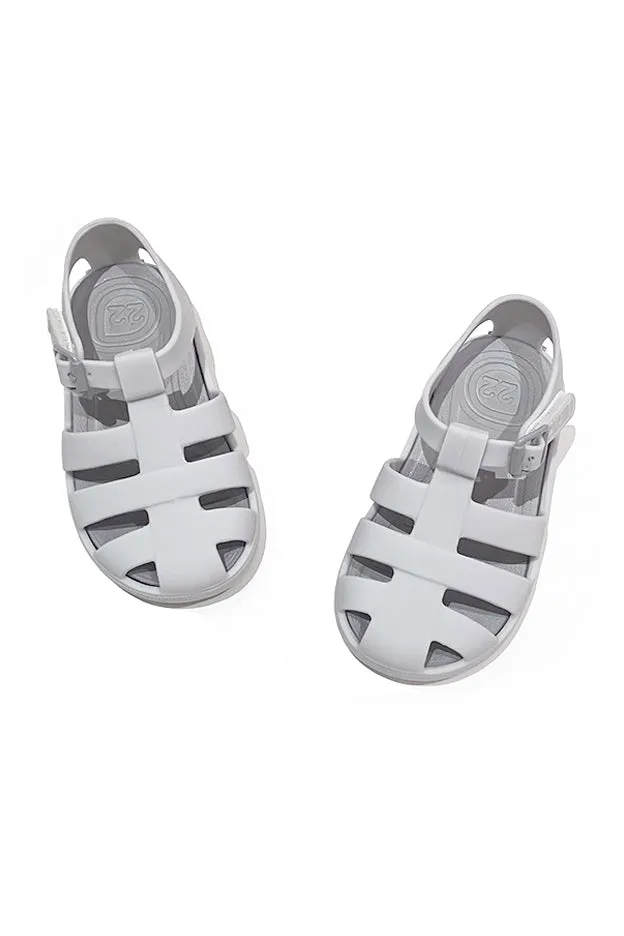 "Monaco" Matte Grey Jelly Sandals