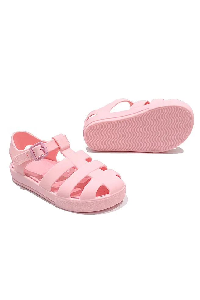 "Monaco" Matte Pink Jelly Sandals
