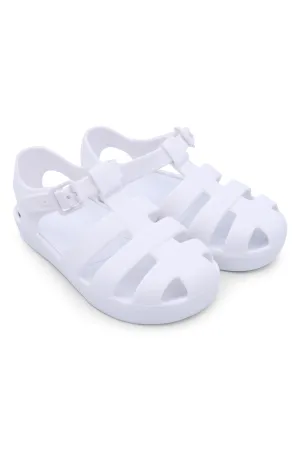 "Monaco" Matte White Jelly Sandals