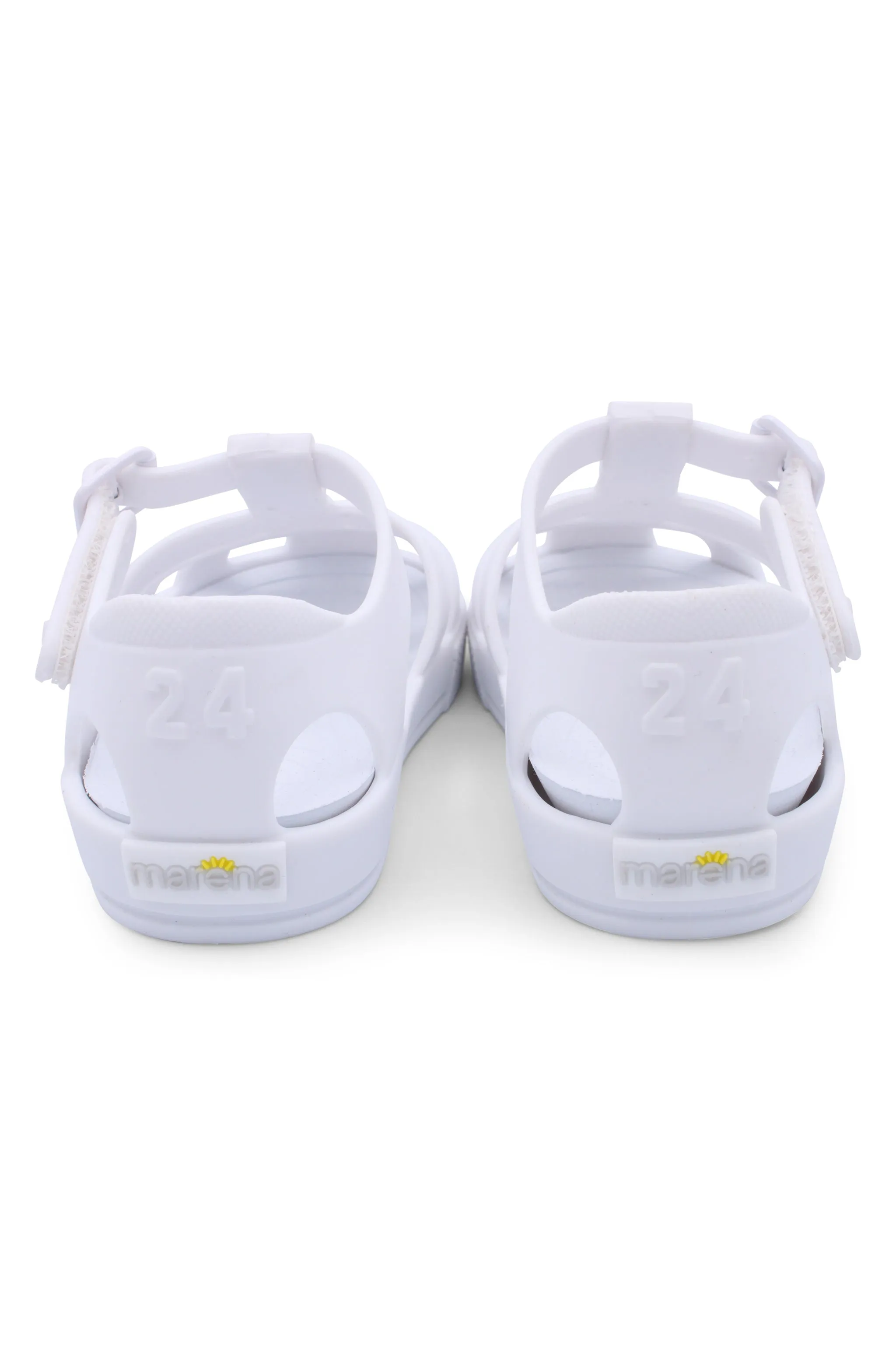 "Monaco" Matte White Jelly Sandals