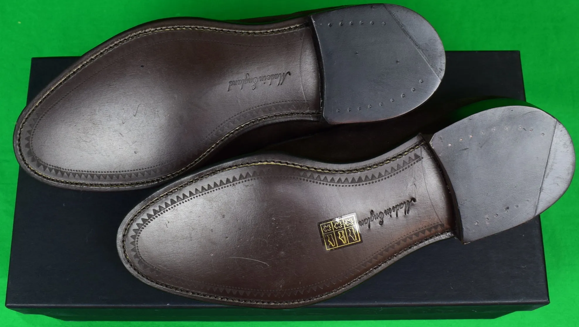 "The Armoury England Hudson Jiro Last Chocolate Suede Tassel Loafers" 6.5 UK (New In Box)