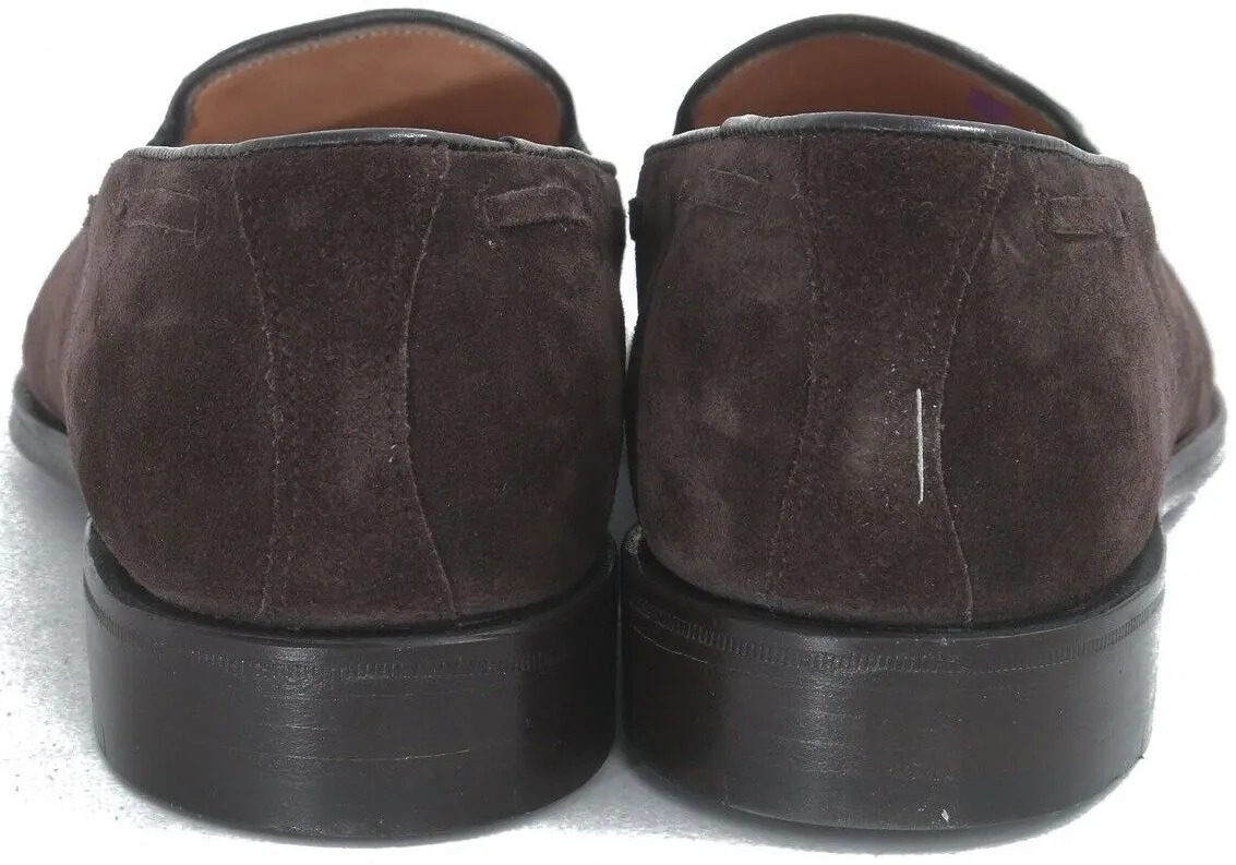 "The Armoury England Hudson Jiro Last Chocolate Suede Tassel Loafers" 6.5 UK (New In Box)