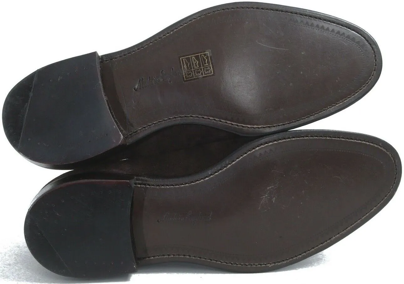 "The Armoury England Hudson Jiro Last Chocolate Suede Tassel Loafers" 6.5 UK (New In Box)
