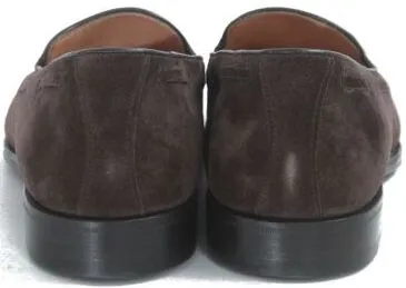 "The Armoury England Hudson Jiro Last Chocolate Suede Tassel Loafers" Sz 10 UK (NIB)