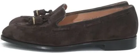 "The Armoury England Hudson Jiro Last Chocolate Suede Tassel Loafers" Sz 10 UK (NIB)