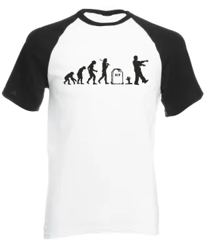 Reality Glitch Evolution of Zombies Mens Baseball Shirt