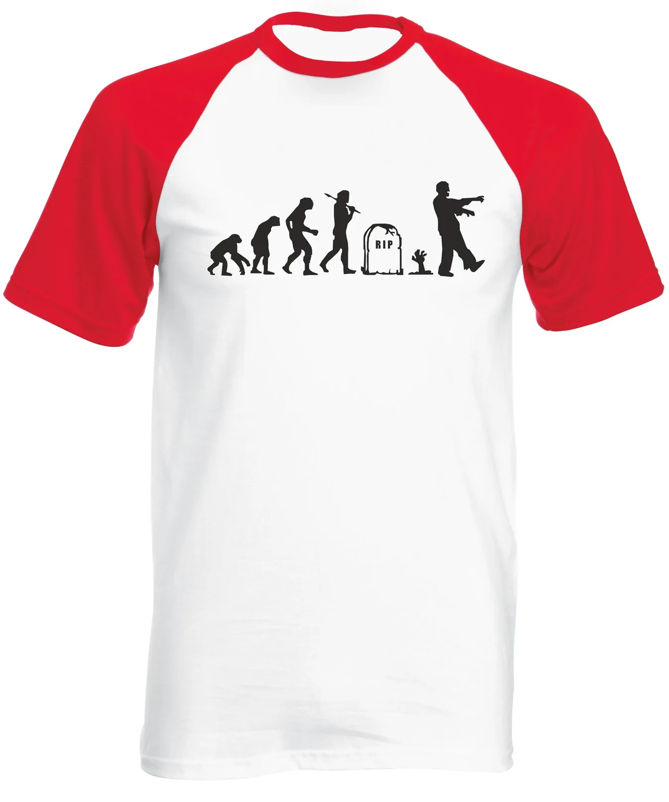 Reality Glitch Evolution of Zombies Mens Baseball Shirt