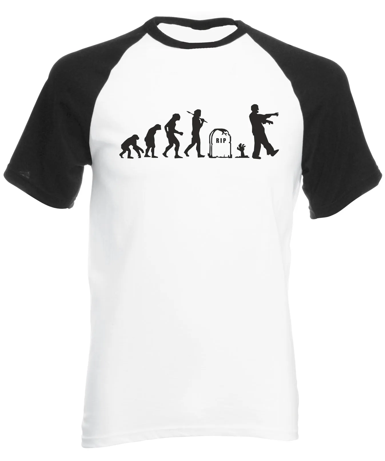 Reality Glitch Evolution of Zombies Mens Baseball Shirt