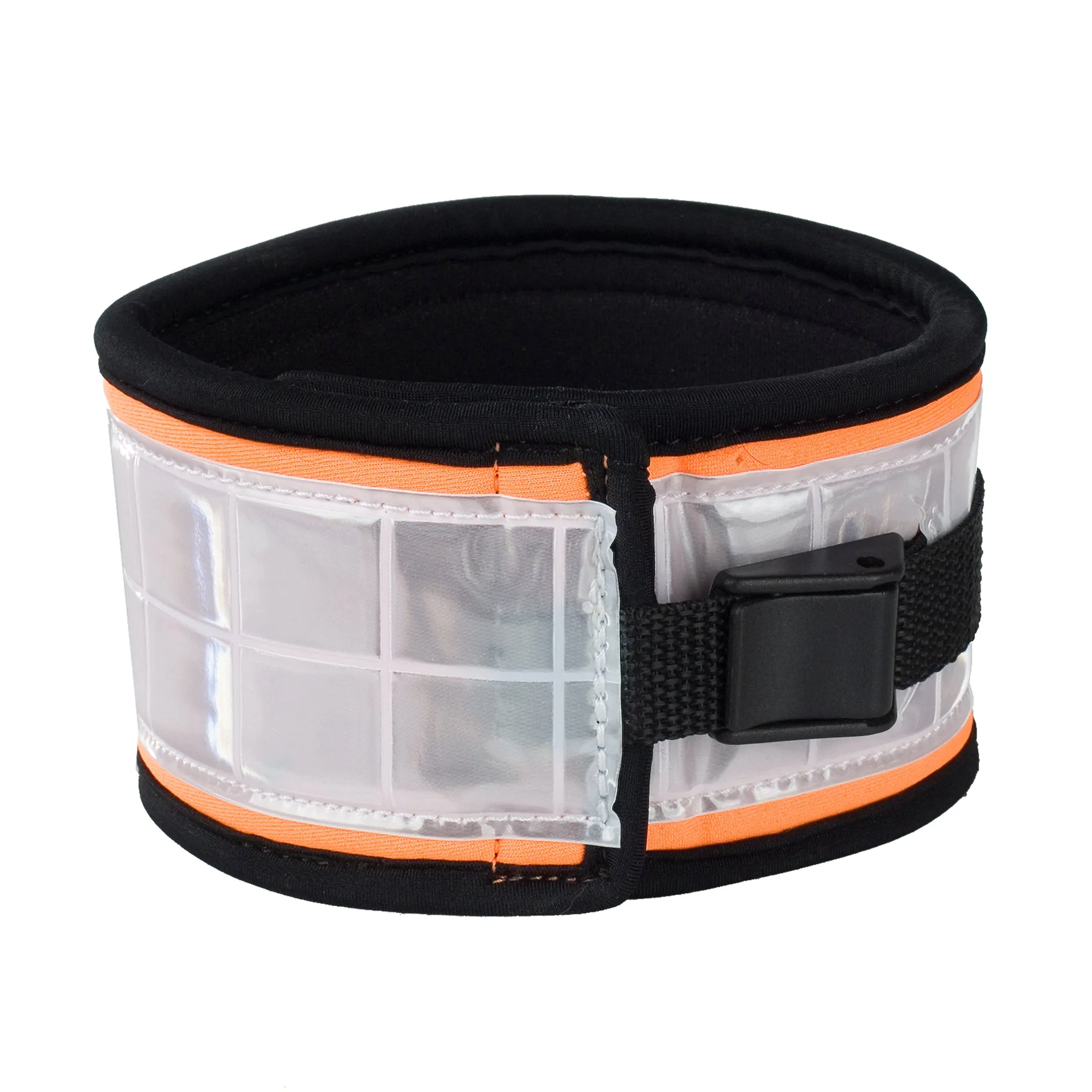 Reflective Leg Strap Black & Orange