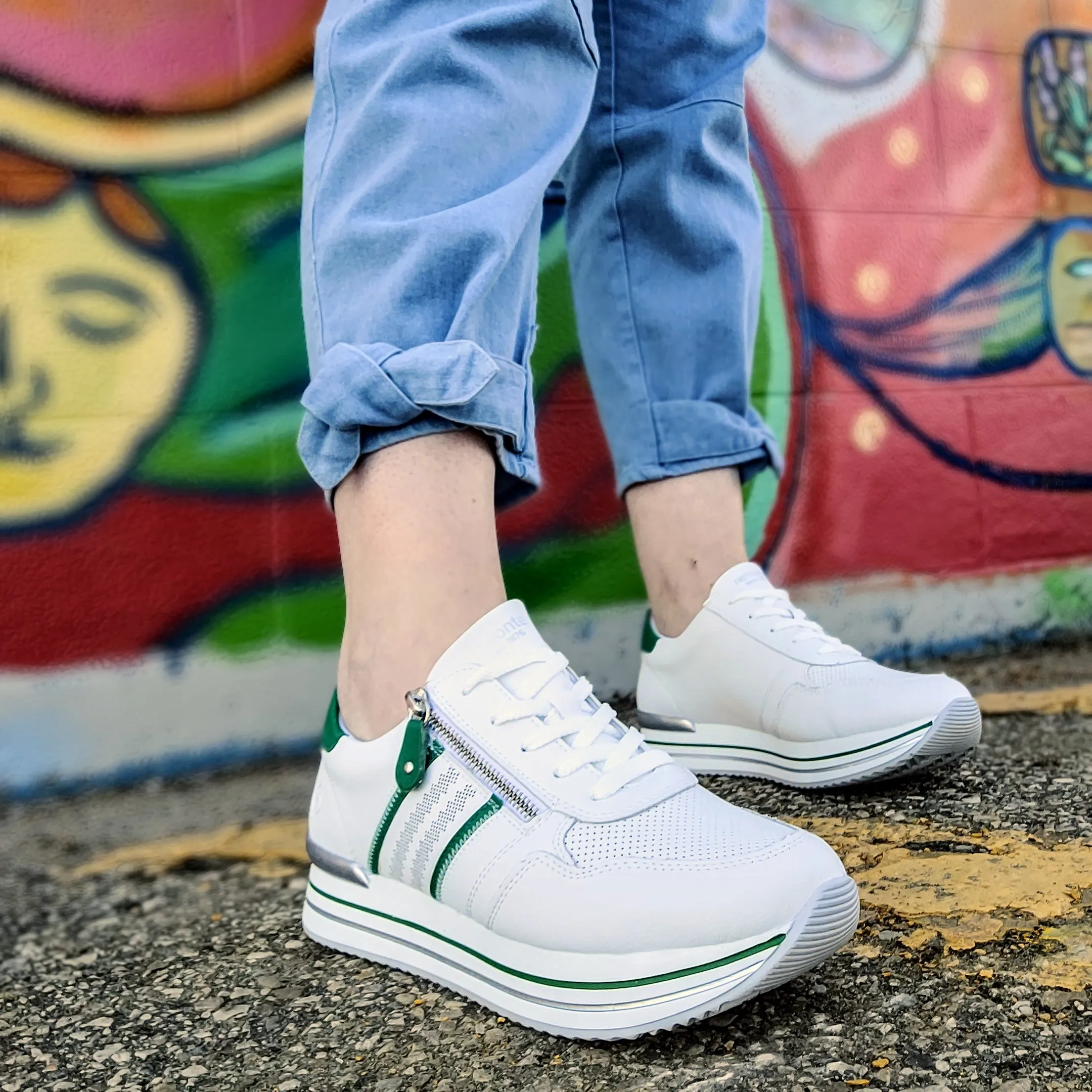 Remonte D1318-82 - White/Green