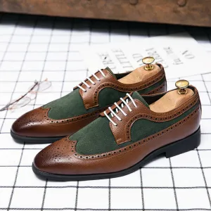 Retro Lace-up Pointed Dress Men Dress Shoes