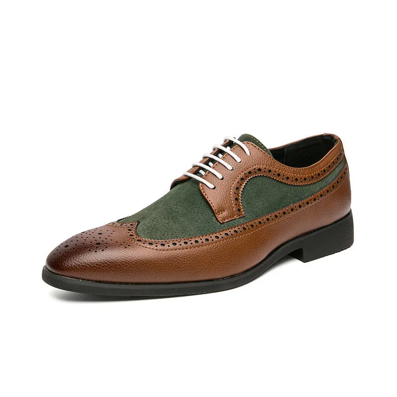 Retro Lace-up Pointed Dress Men Dress Shoes